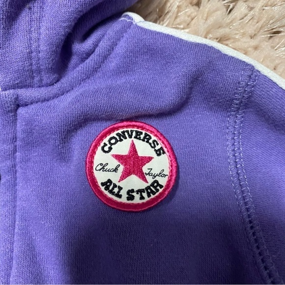 Converse All Star Hoodie Baby Girl Purple Pink Size 12m 75-80cm - Picture 4 of 9